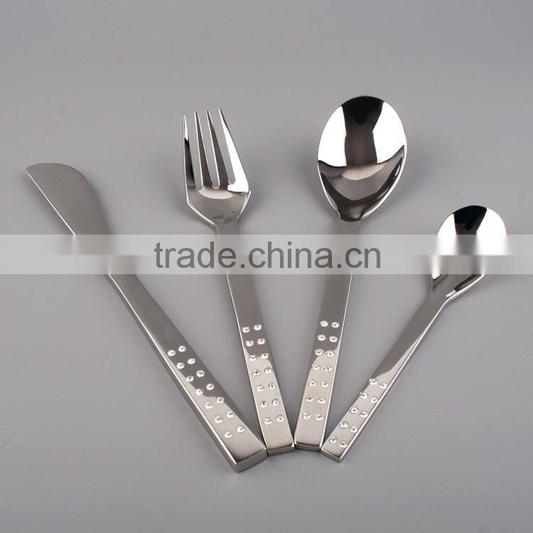Chinese restaurant tableware, titanium cutlery, claytan dinnerware for restaurant
