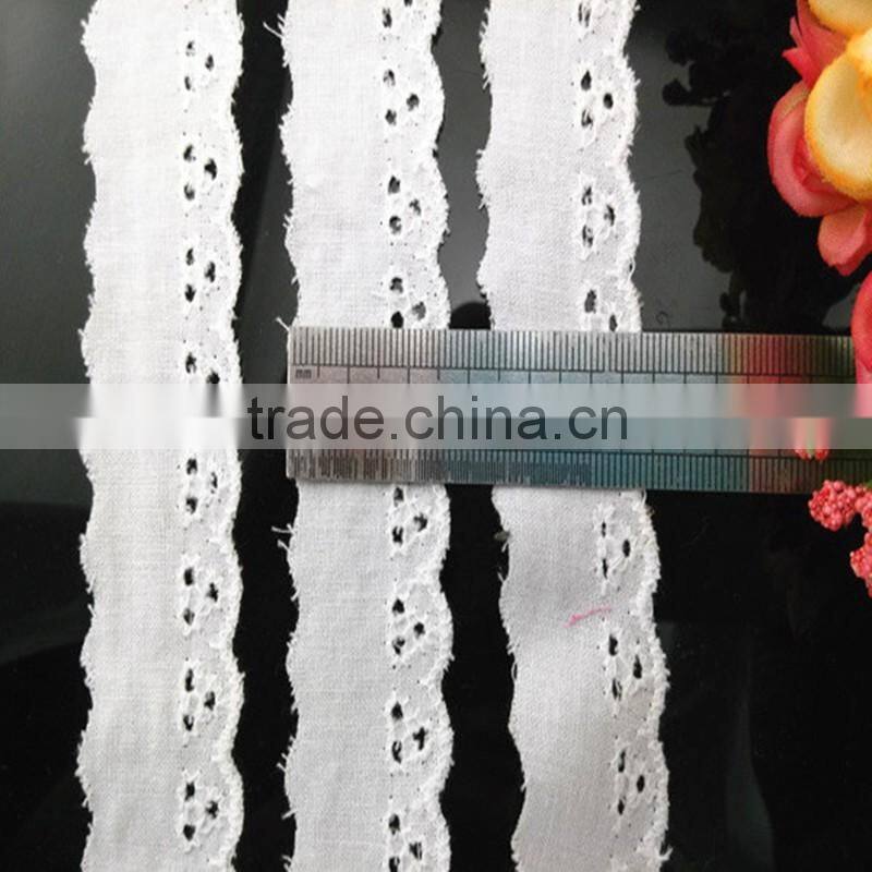 New design cotton embroider bridal lace trim,lace ribbon for dress