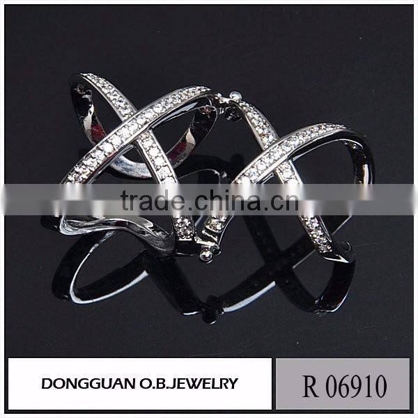 Fashion New Model Silver Ring Wedding Ladies Gold Finger Ring