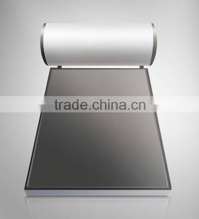 Compact non-pressurized central flat plate solar hot drinking water heater