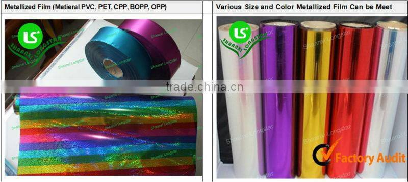 Colorful PVC Metallized (All Type,Size,Requirement Can Meet )