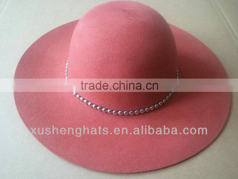 new design big brim floppy hat with rope