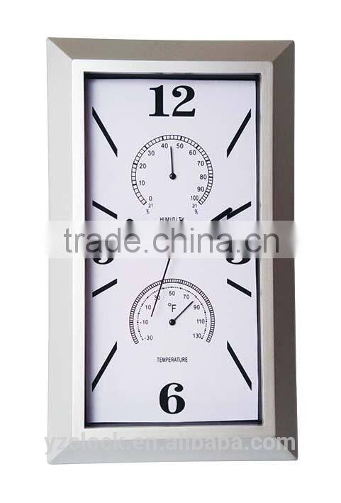 Square Clock Weather Station Wall Clock With Temperature YZ-3371B