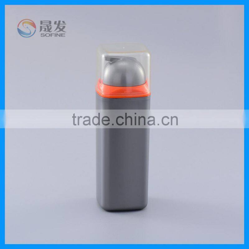 Square plastic lotion pump bottle