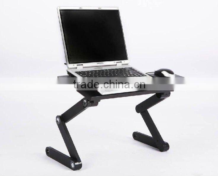 Fold Aluminum laptop table with Fan
