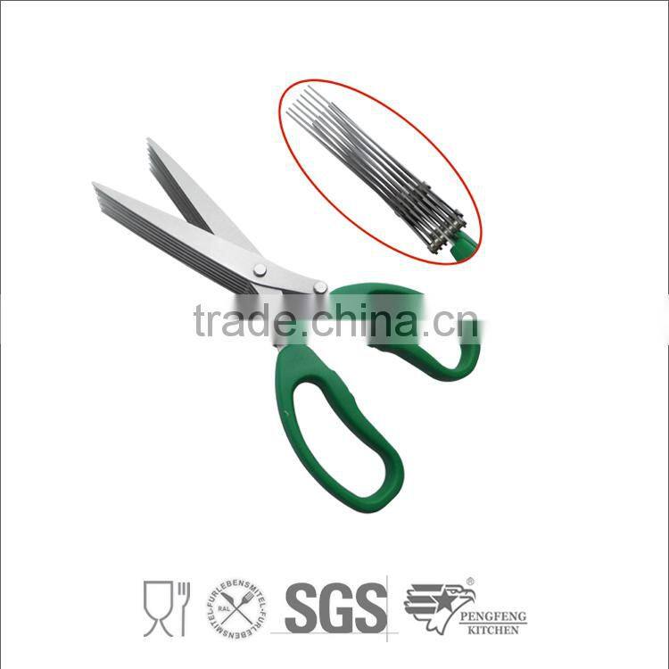 2014 High Quality 7 Blade Multi-Blade Kitchen Sisscors,Herb Sissors