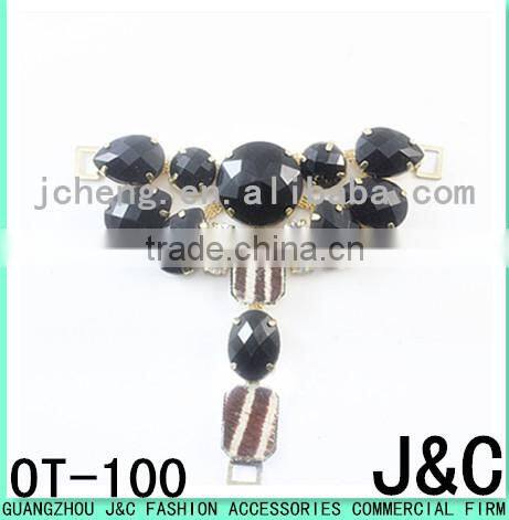 new arrival jet color acrylic decorated shoe ornament/ shoe accessory/ shoe trim