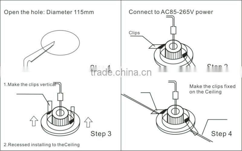 2014 Hot new style LED Downlight COB 15W ( Thermal conductivity: 2.6 , brand COB1215 : CRI85 100lm/w)