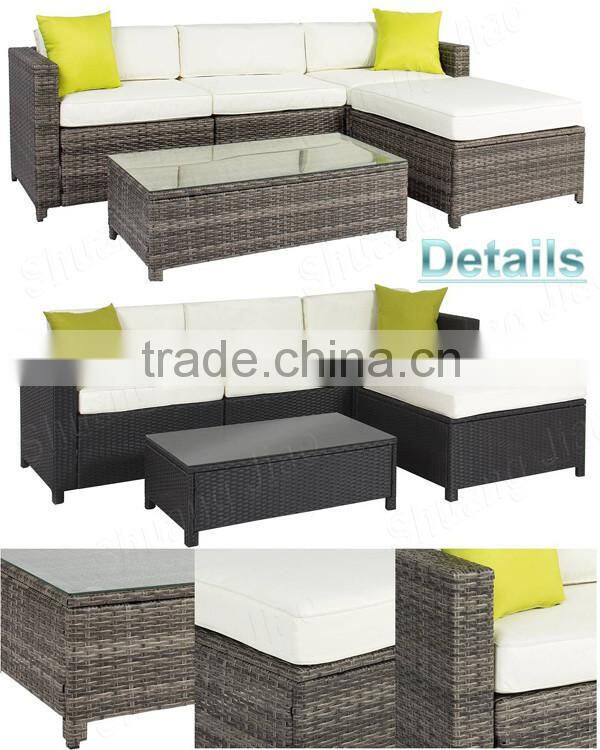 Hotsale High Quality Garden Wicker Sectional Sofa Set All Weather Rattan Outdoor Furniture