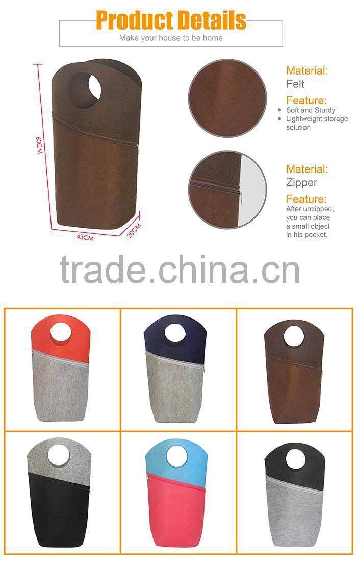 China Cheap Large Capacity Felt Folding Laundry Baskets