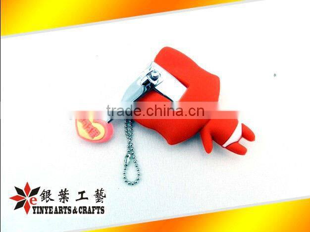 cute animal shape soft pvc nail clippers/nail cutting
