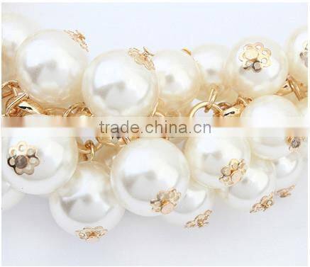 New White Grey Pearl Choker Pendant Statement Necklace Women Necklaces & Pendants Fashion Necklaces for Women 2014