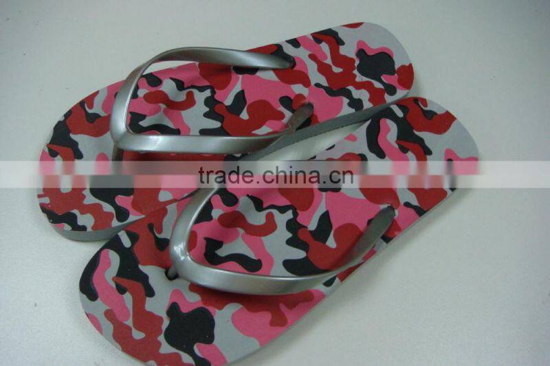 ladies plain camoflage beach summer rubber thong