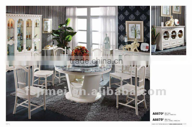 Elegant stone top dining tables