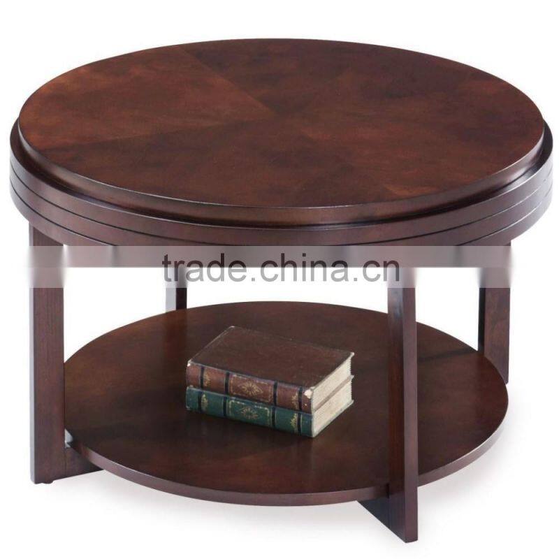 Factory price modern round plywood top coffee table used for living room