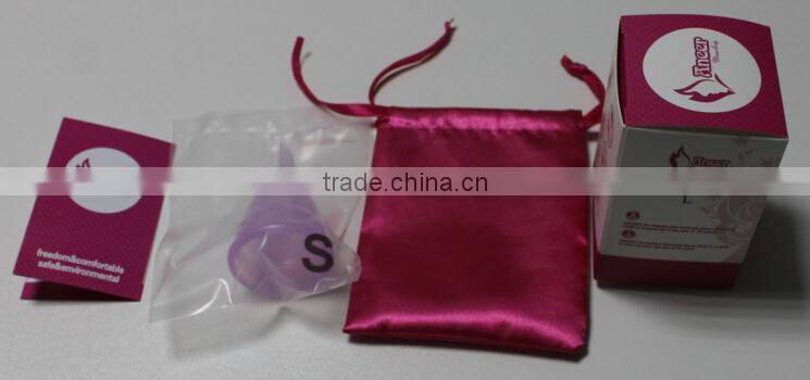 custom BPA/Dioxin Free Silicone reusable lady cup