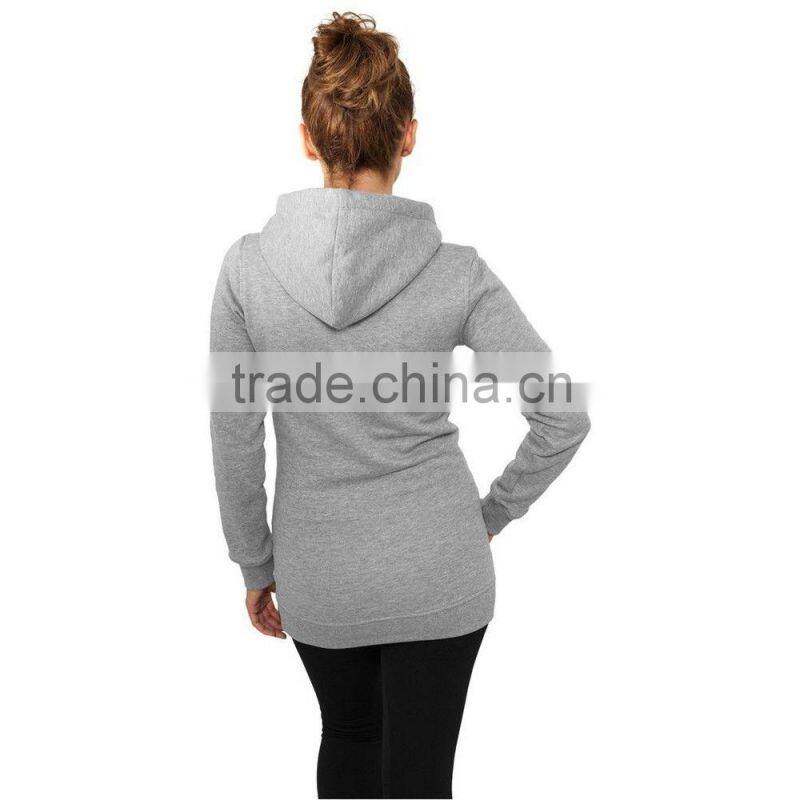 Urban Frauen Women Girls Claccics Ladies Long Leather Pocket Hoody Pullover