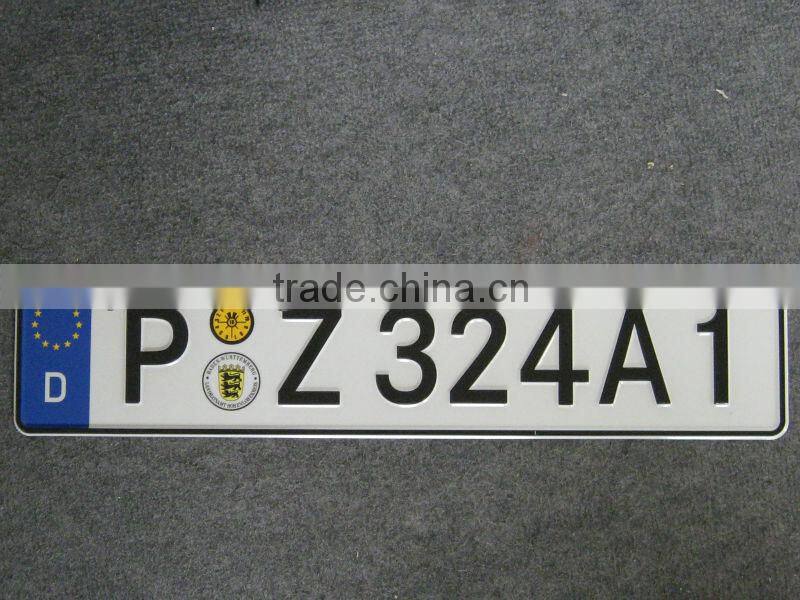 high security car license plate