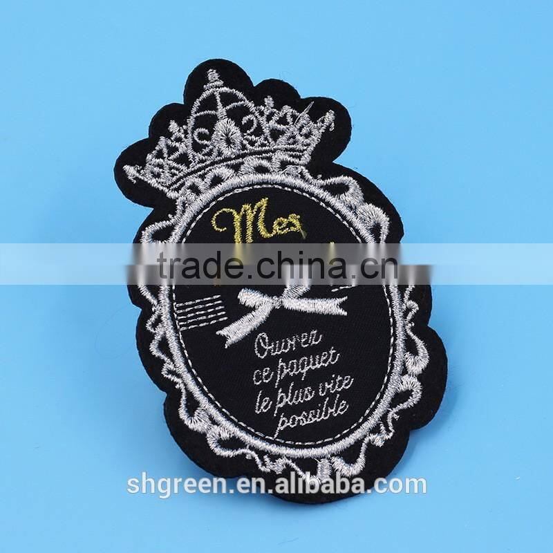 Computerized cotton flat embroidery badge