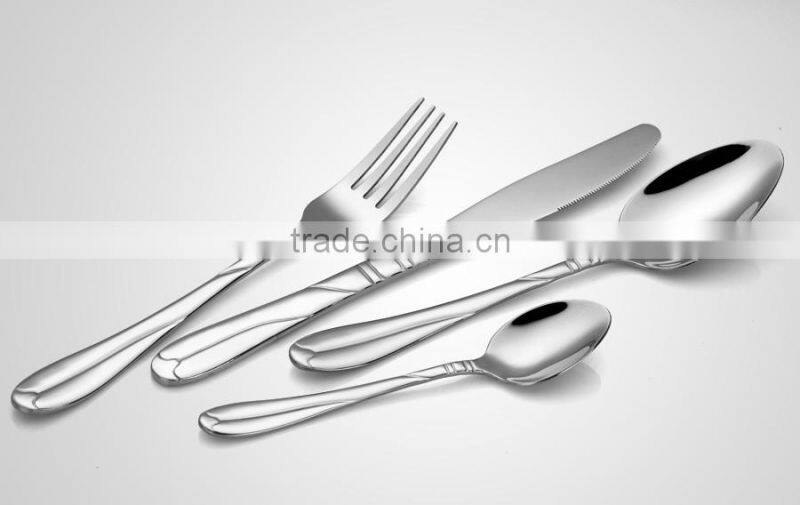 Famed stainless steel dinnerware set