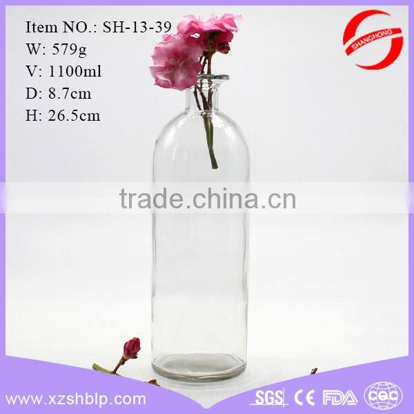 250ml350ml1100ml cylinder shape diffuser glass bottle aroma diffuser bottle aroma reed diffuser empty bottle