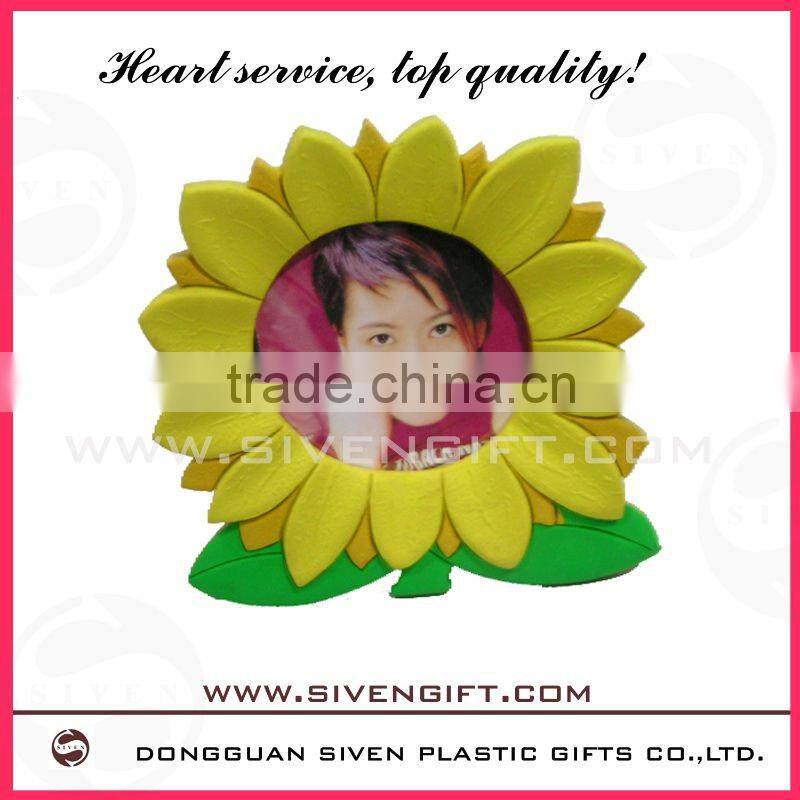 cute genius at work soft pvc photo frame for promotion gift