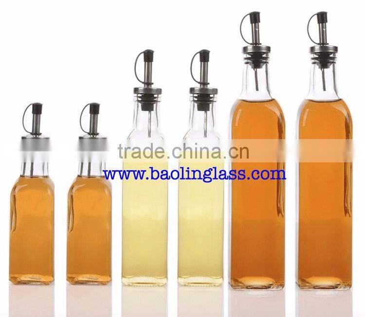 50ml small olive oil glass bottle with handle for kitchen