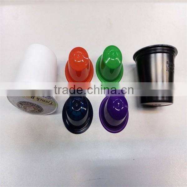 Food grade plastic dolce gusto capsule for nespresso reusable with stainless steel mesh
