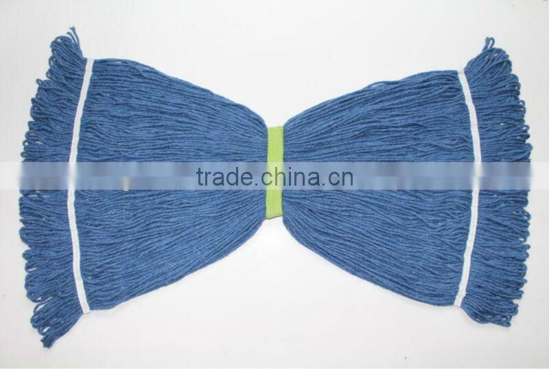 Floor blue microfiber cotton mop head