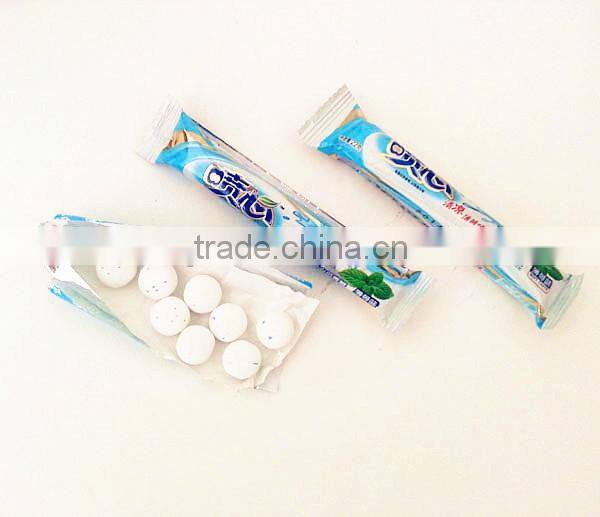 Mentos like centre filling jam Chewy Dragees mint candy roll chinese bubble gum