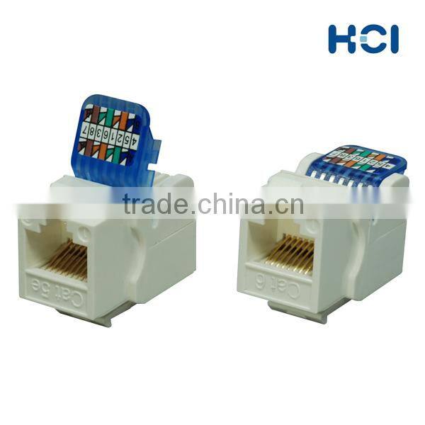Toolless RJ45 Cat5e UTP 90Degree Modular Keystone Jack