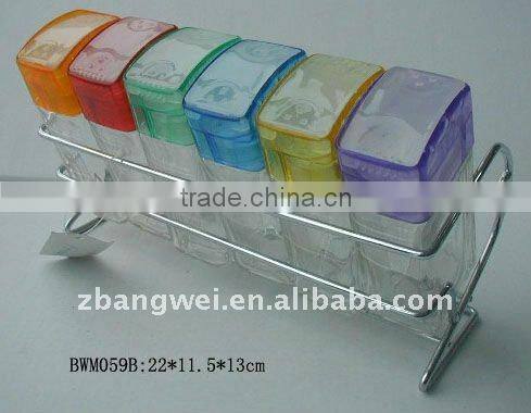 glass transparent jar for spice