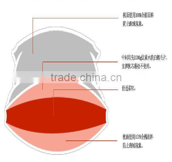 Customized wholesale white goose down pillows