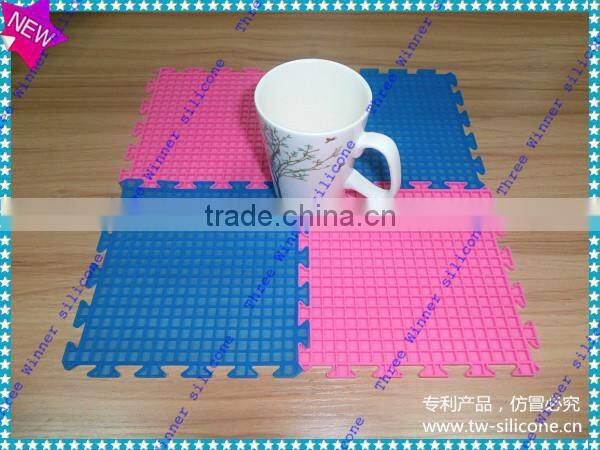 rubber silicone DIY table mats for families on dinning room tables