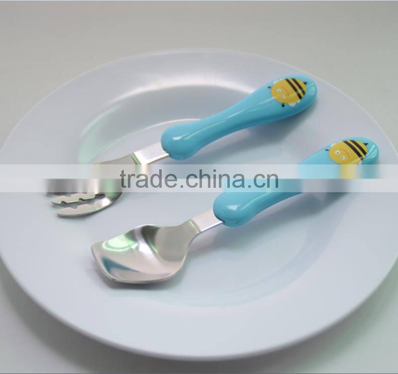 Portable and Hot Sale Kids Cutlery Set with Cute Handle