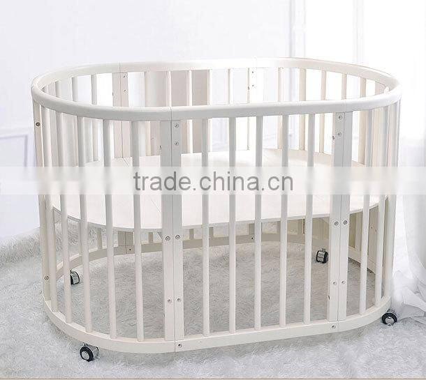 EU Convertible Toddle Cot Bed Antique Baby Cot/Crib