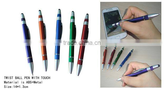 2014 new ball pen and touch for promotion gift