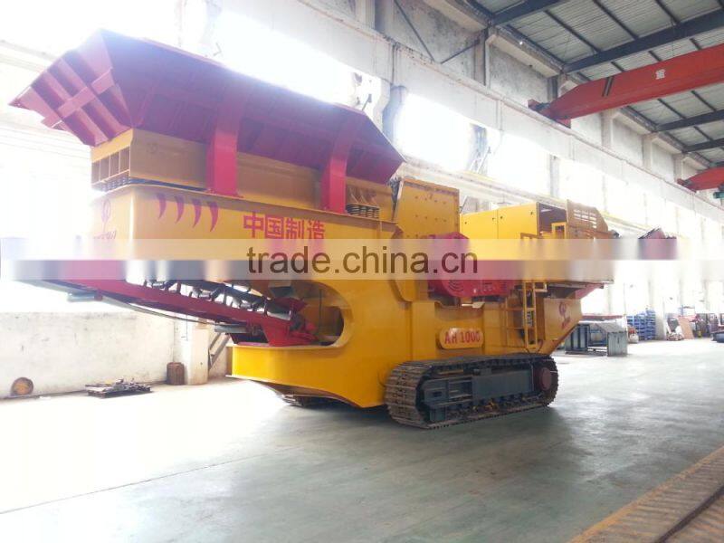 crawler-type Mobile Jaw Crushing Station for crushing vaious mines and rocks,AH-106-J factory sale