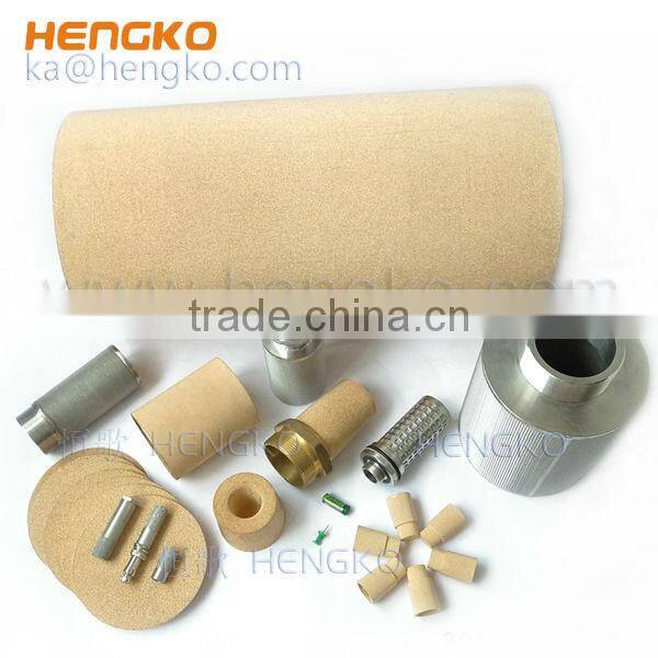 Chemical sintered porosity micron brass filter tube