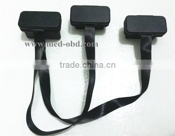 100cm compressed OBD2 Spitter Y cable cross angle 16pin female to 2 pieces 16pin male