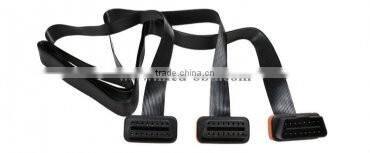 Flat OBD2 Spitter Y cable 16pins female to 2 pieces 16pin male