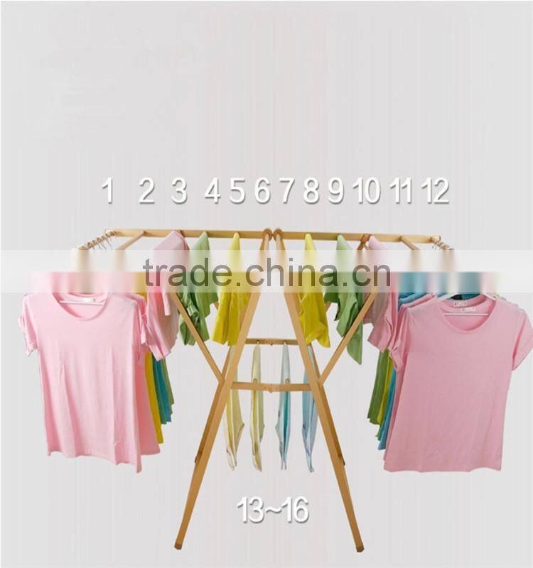 Household Satin Silver Expandable Folding Indoor Clothes Drying Rack