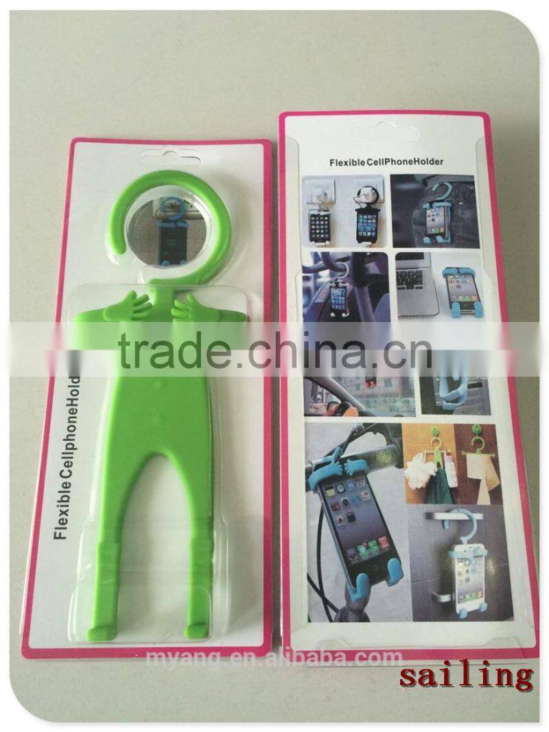 Creative Self adhesive personalized shape pop phone handset holder