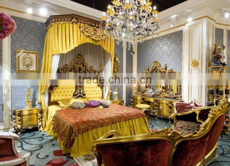 Classical European Style 3D Rendering Design for Master Bedroom of Luxury Villa