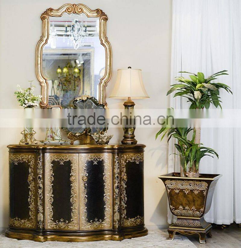 Floral Painted Wooden Candlestick Holder, Elegant Home Decorative Floor Standing Candle Holder,Unique Design Art Painting Crafts