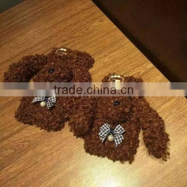 3D hairy dog mobile shell, Poodle protective case for iPhone 6 6 Plus