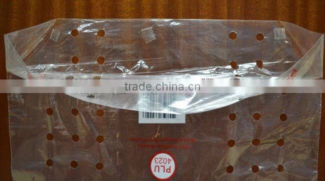 resealable zip lock fruit bag with holes for grape packaging bags