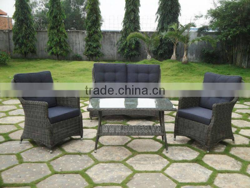 Outdoor Garden Plastic Flat Rattan Sofa Furniture