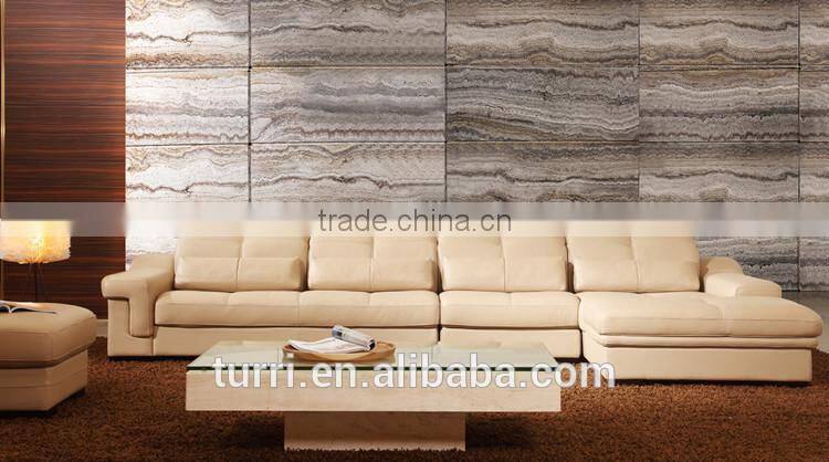 2014 hot sale top grain leather corner sofa for home furniture