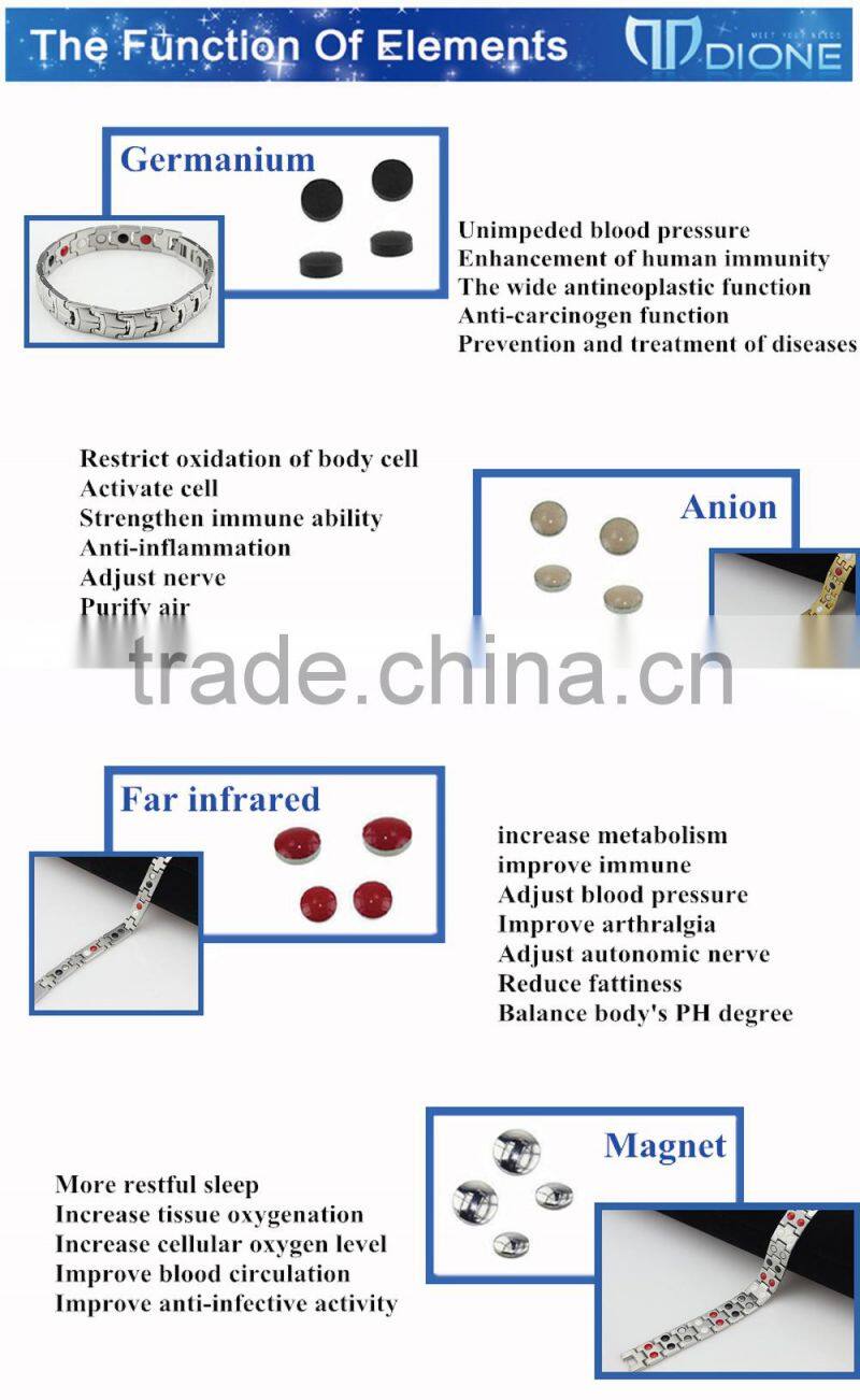 4 in 1 wholesale health energy sports titanium bracelet